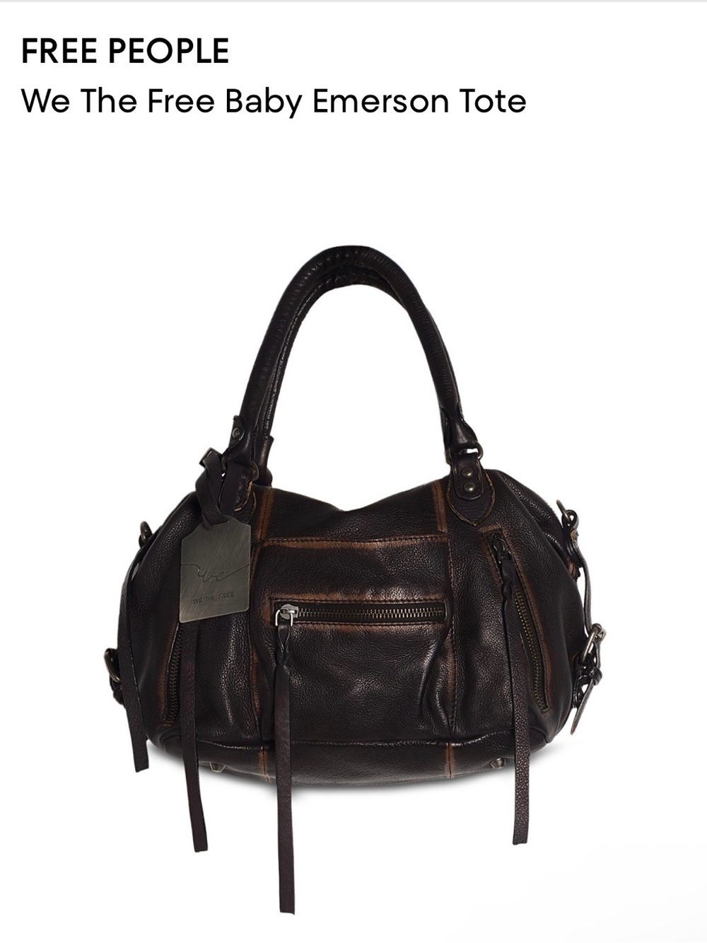 Free People We The Free Baby Emerson Tote. Black.